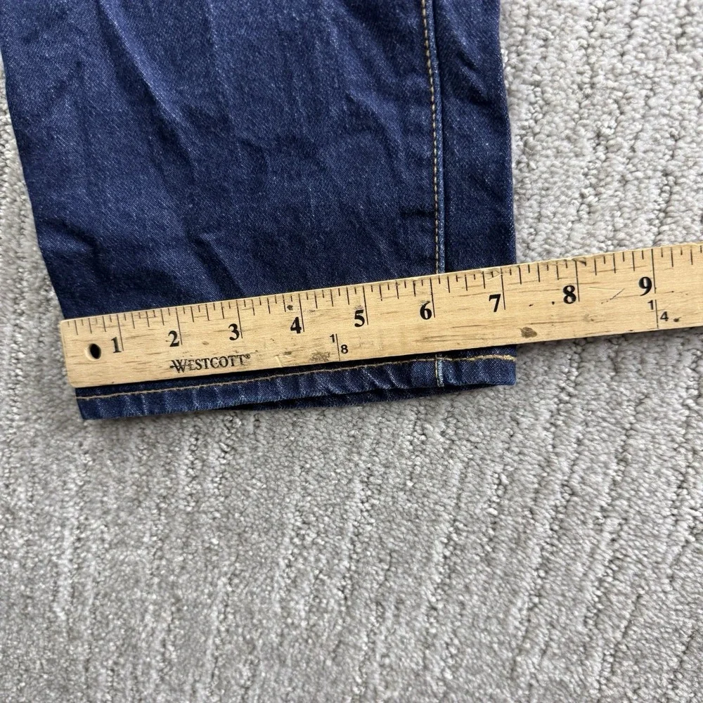 Levi's Premium 502 Jeans Men's Size 34x34 Big E Dark Wash Blue Denim Tapered